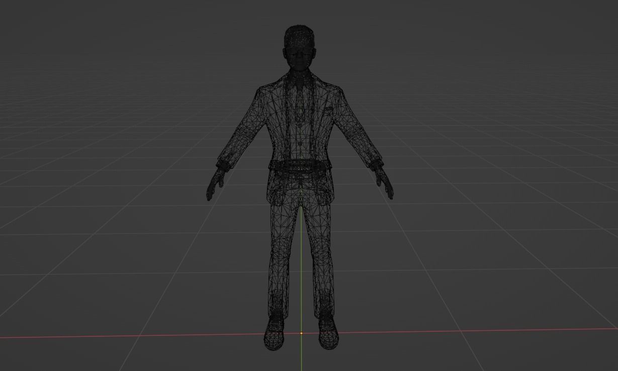 Rigged Official Man 3D Character 3D model_7