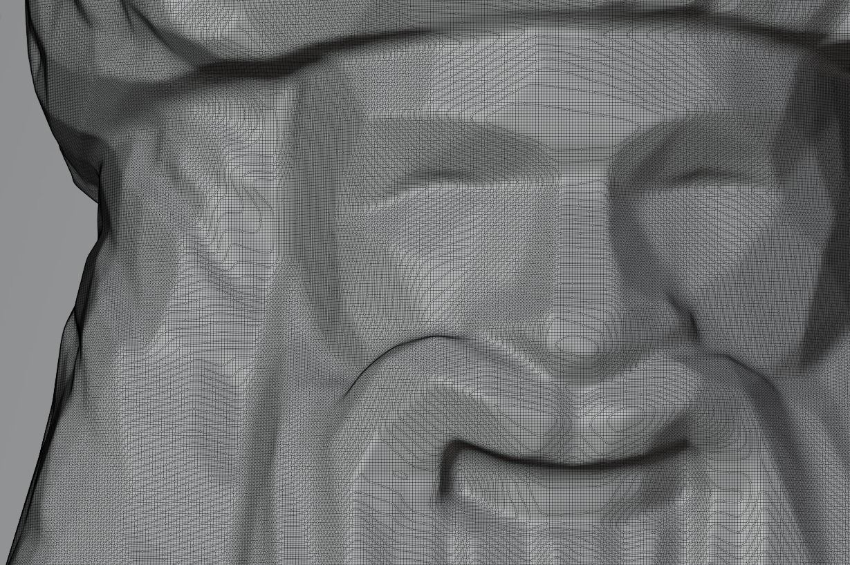 Father Frost in carved wood style 3D print model_4
