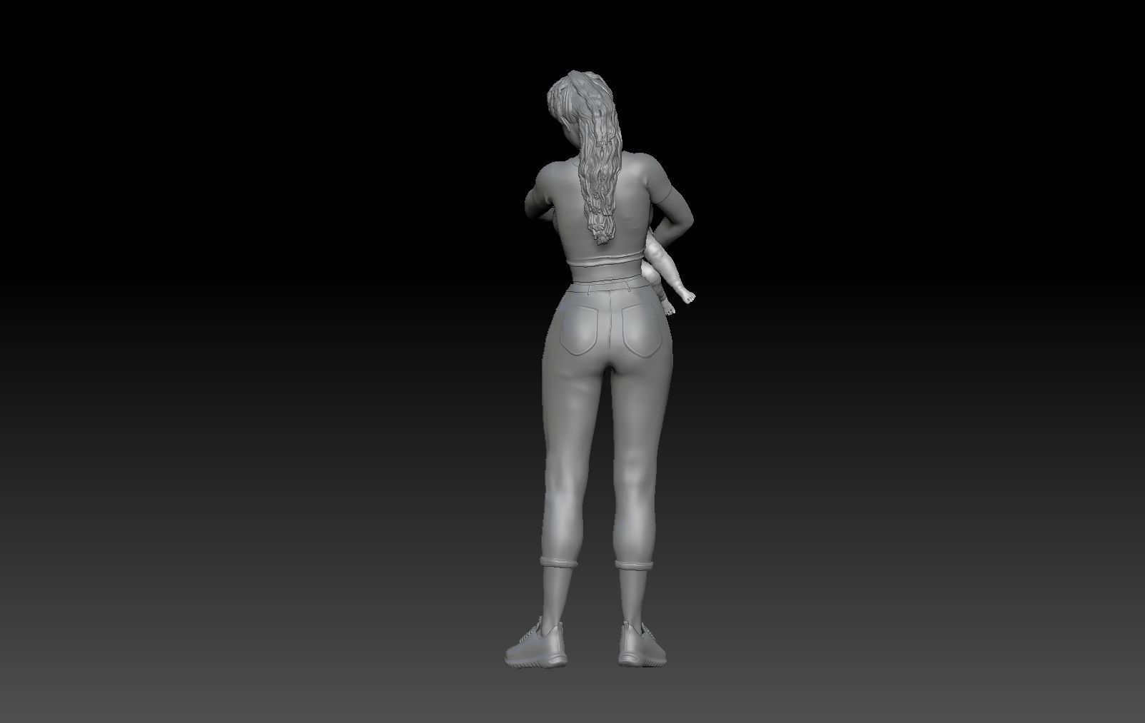 MOMMY AND NEWBORN BABY 3D print model_3