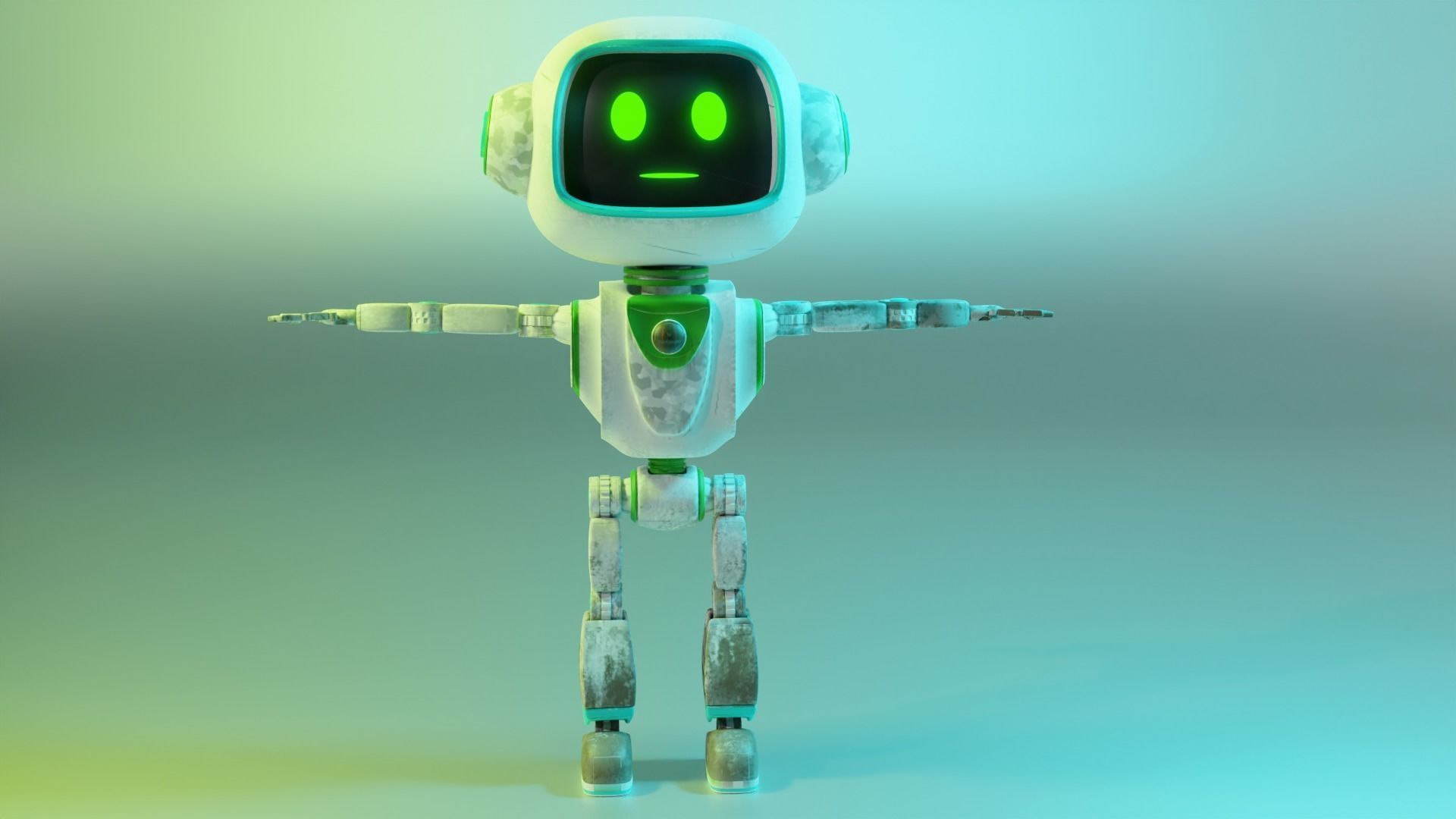 Cute Robot 3D model_3
