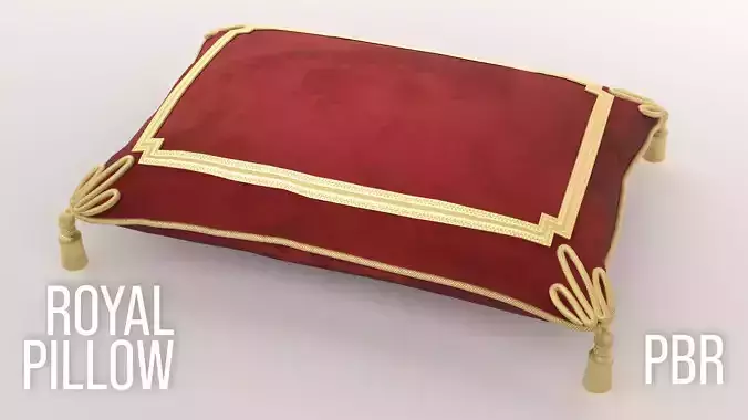 Royal Pillow Cushion Low-poly 3D model