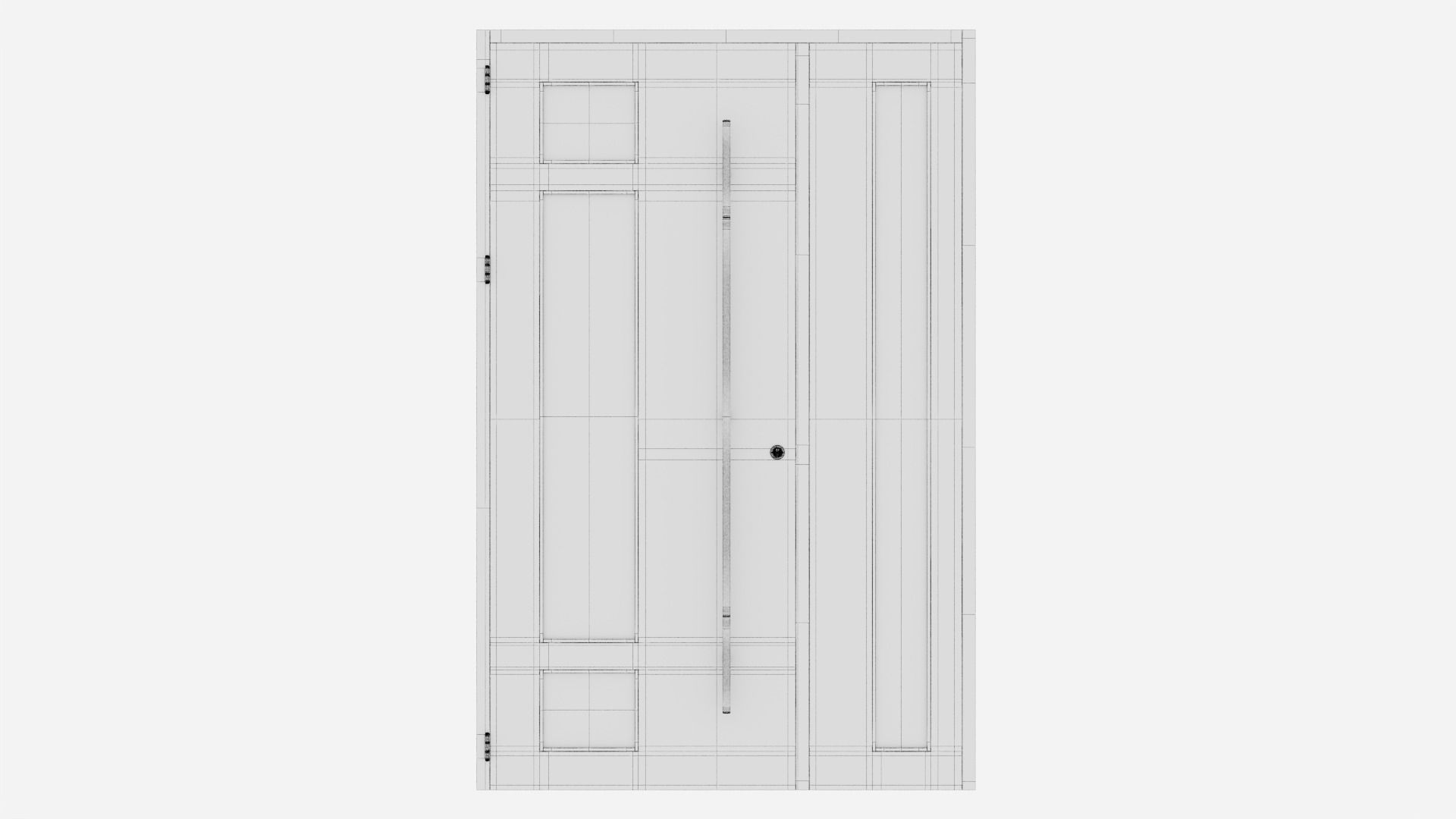 Aluminium door 116 3D model_5