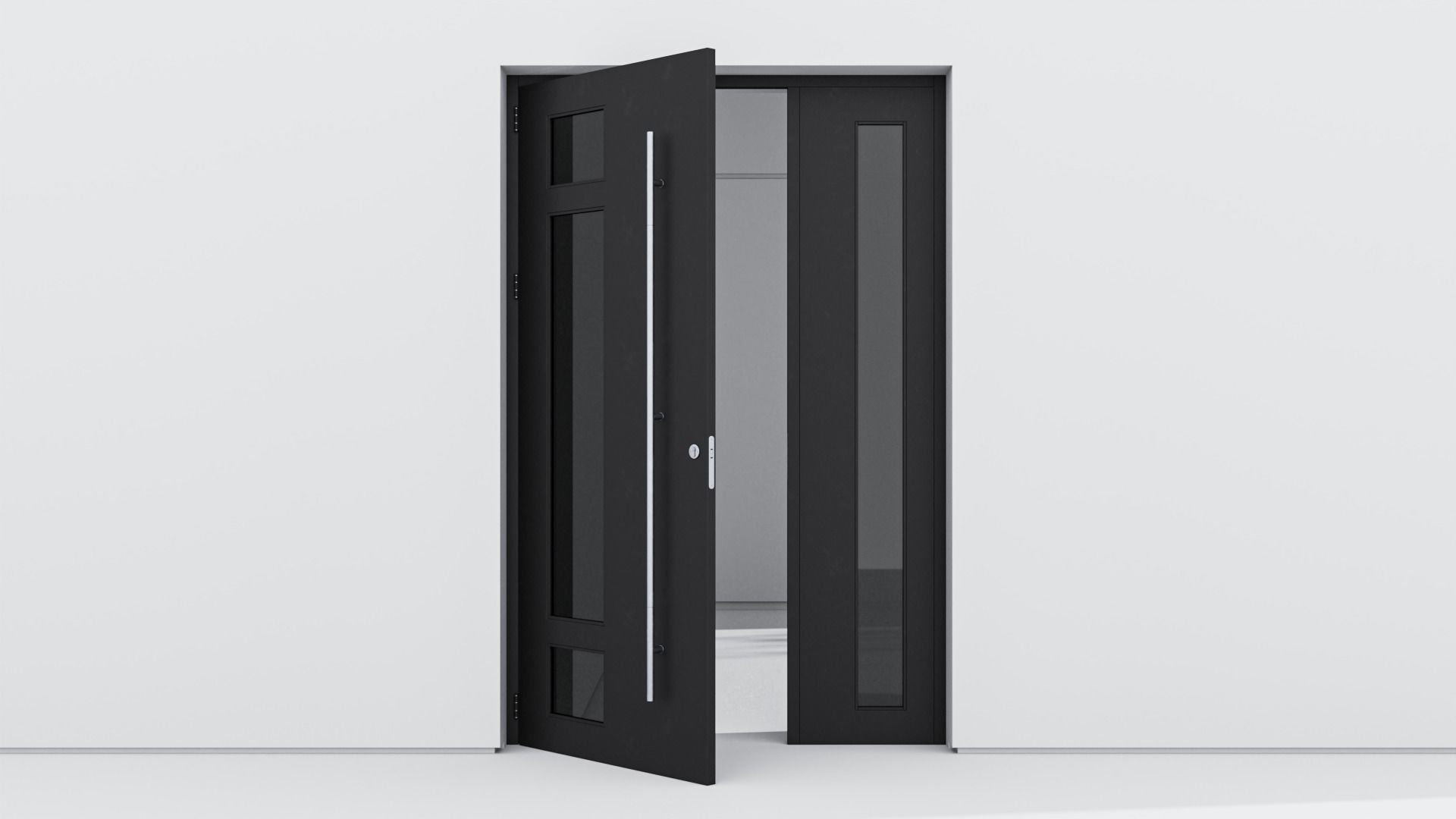 Aluminium door 116 3D model_1
