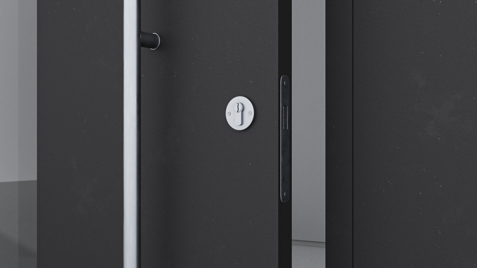 Aluminium door 116 3D model_4