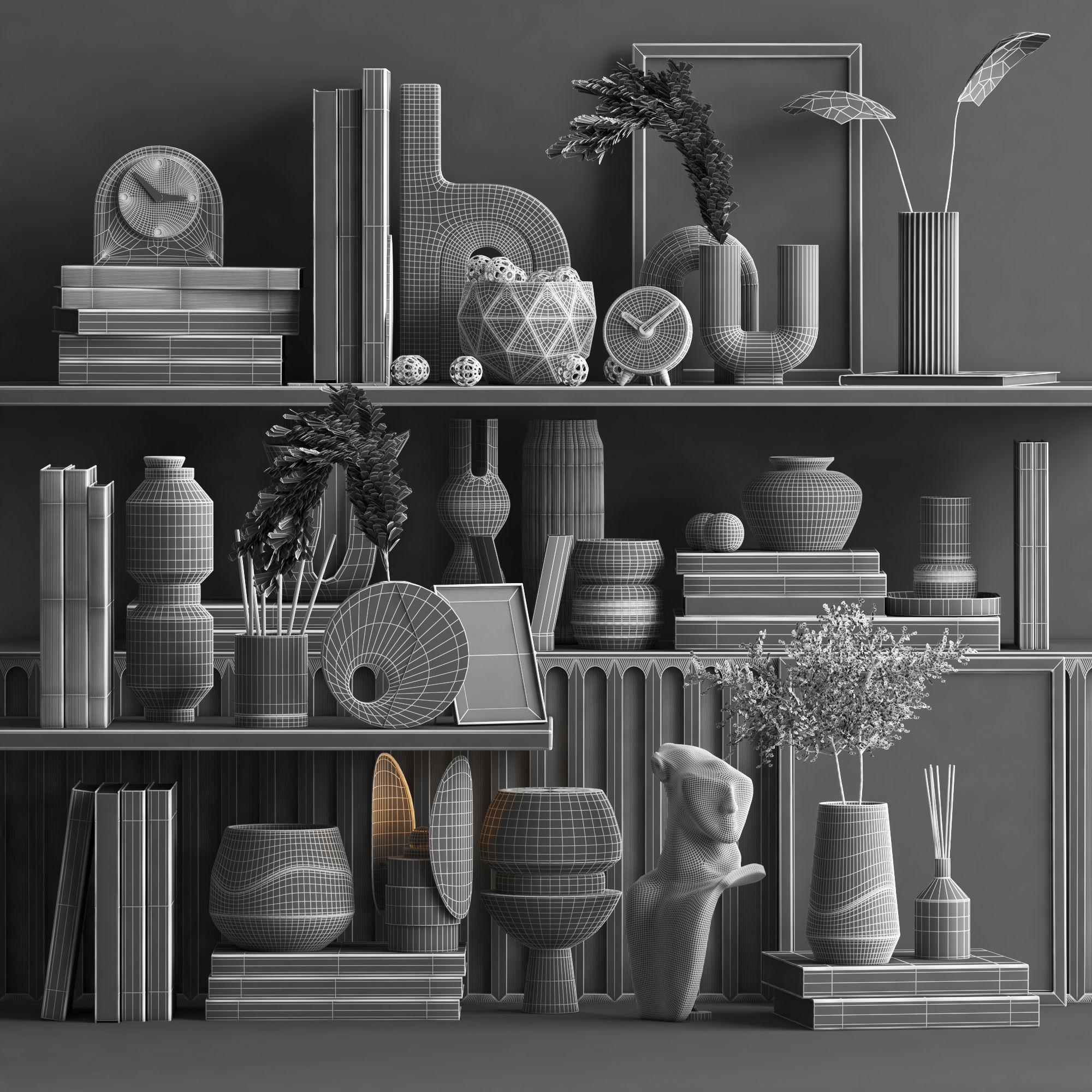 Decorative set 03 3D model_4