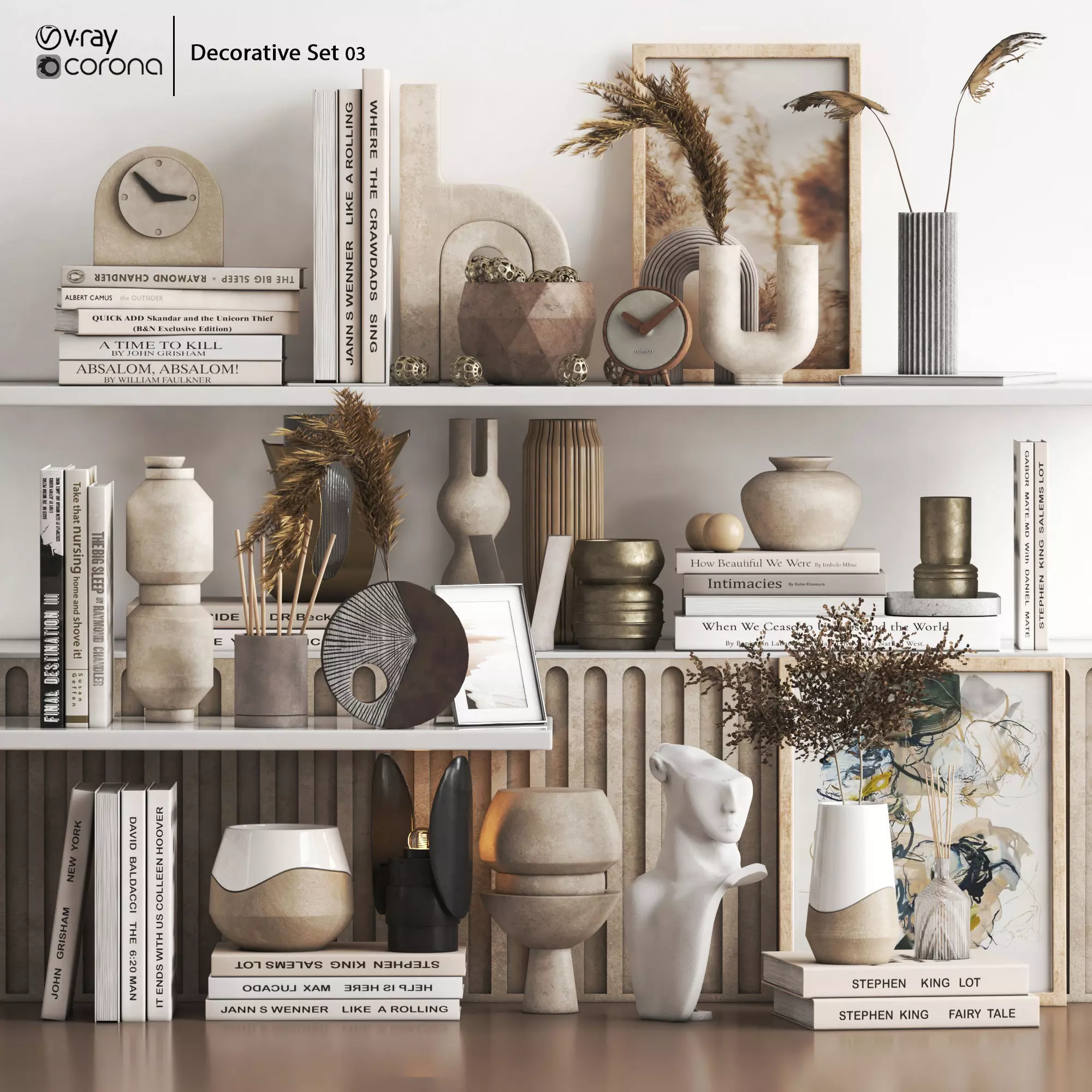 Decorative set 03 3D model_0