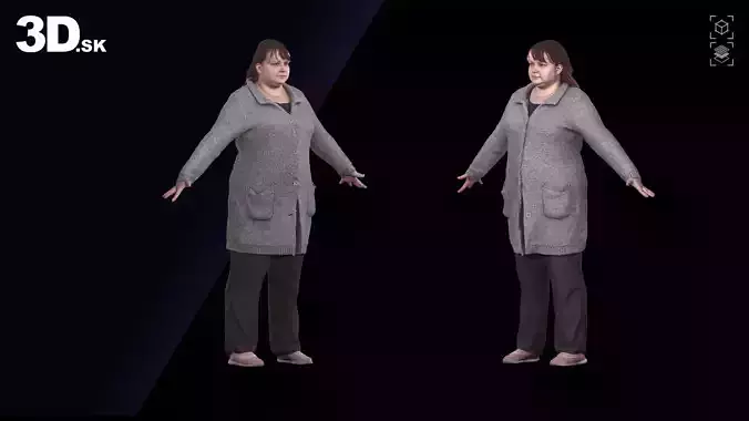 Cleaned A Pose Scan Isabel Vincent Dressed