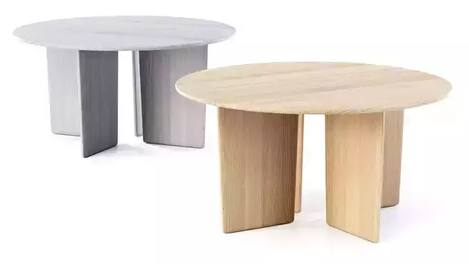 HBF Torre Round Conference Table with 4 Legs  3D model