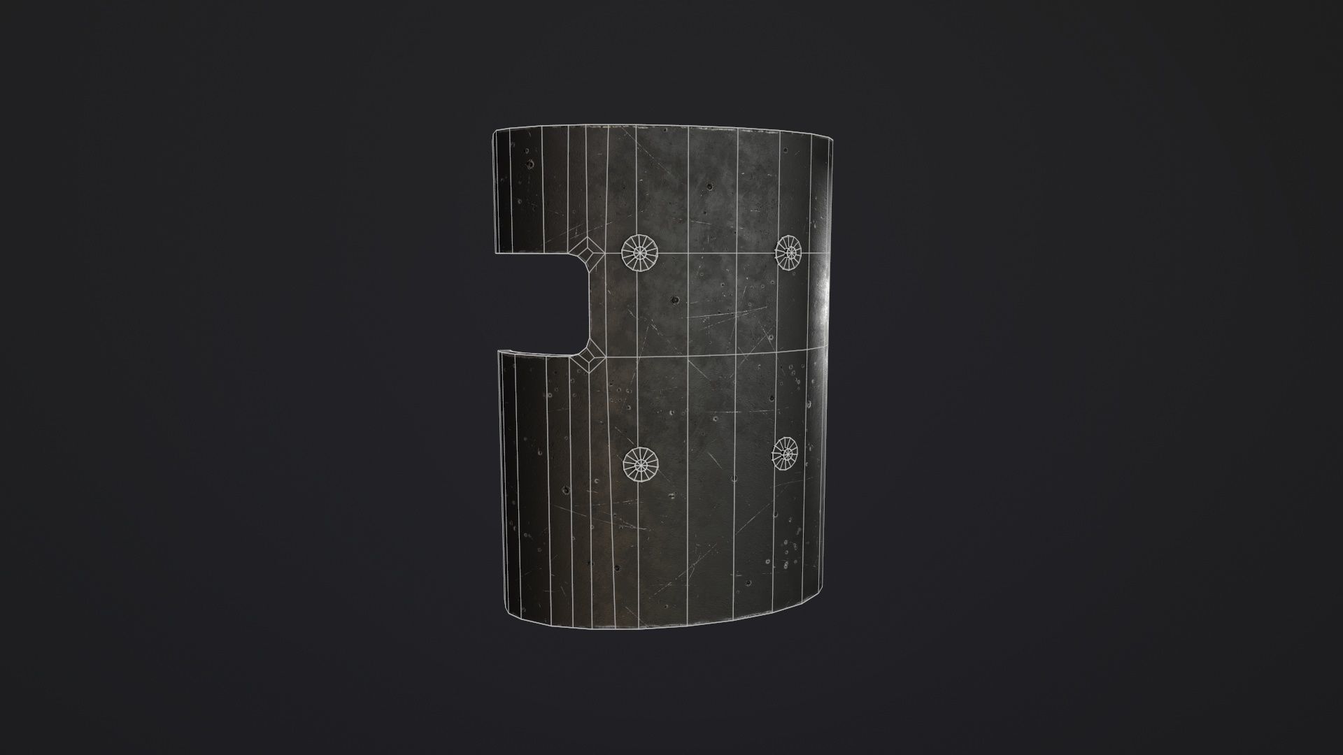 Ballistic Shield Pack PBR Low-poly 3D model_10