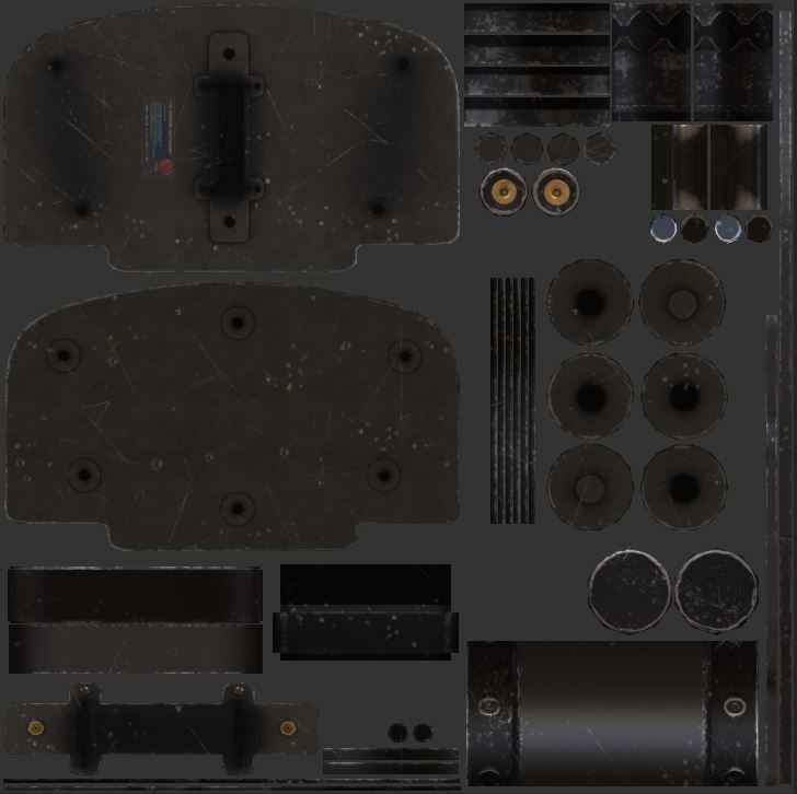 Ballistic Shield Pack PBR Low-poly 3D model_11