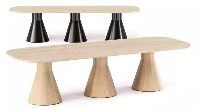 HBF Torre Soft Rectangular Conference Table 