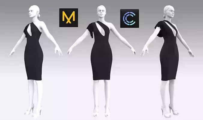 Dress Outfits MD CLO 3D ZPRJ ZPAC project files 3D model