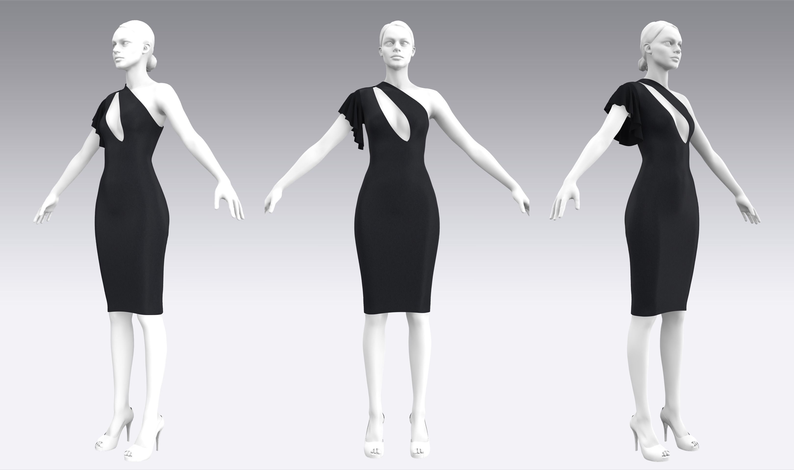 Dress Outfits MD CLO 3D ZPRJ ZPAC project files 3D model_2