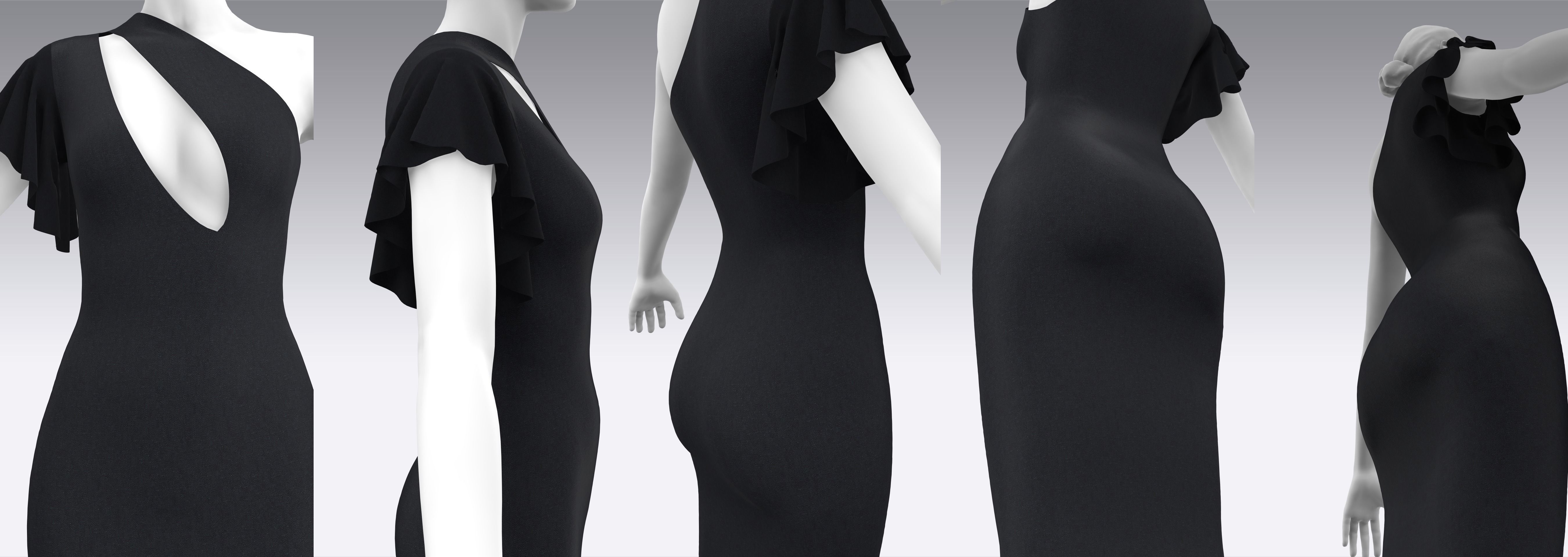 Dress Outfits MD CLO 3D ZPRJ ZPAC project files 3D model_8