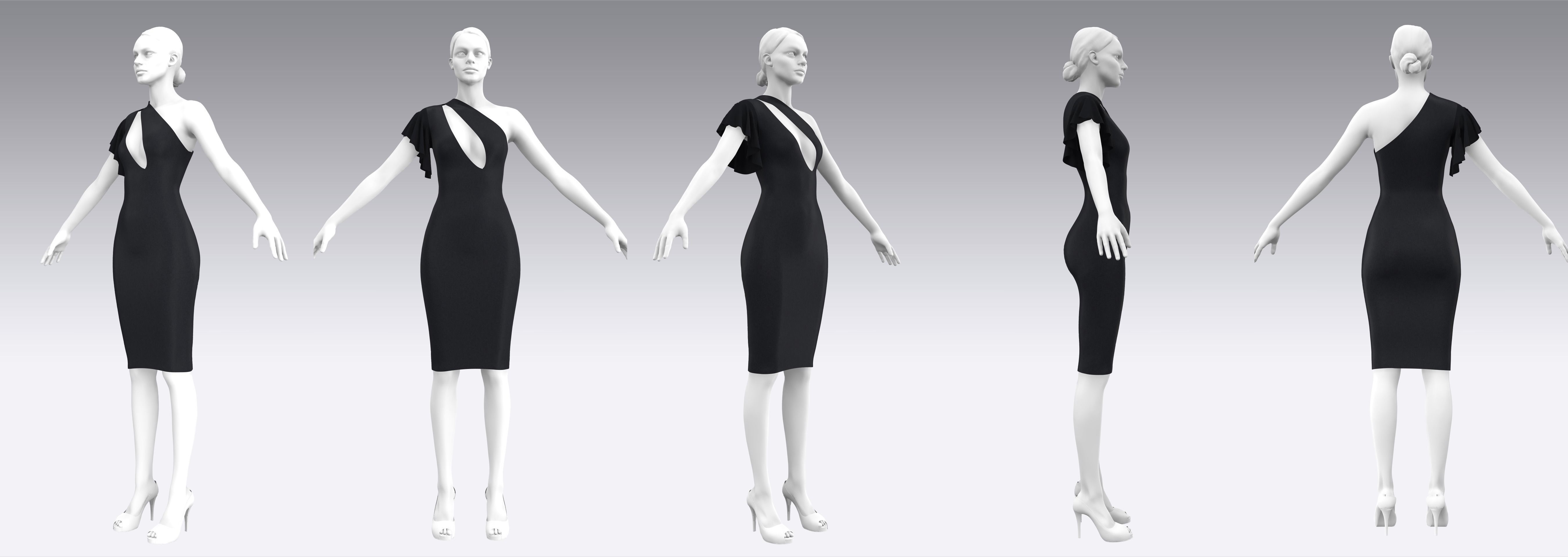 Dress Outfits MD CLO 3D ZPRJ ZPAC project files 3D model_3