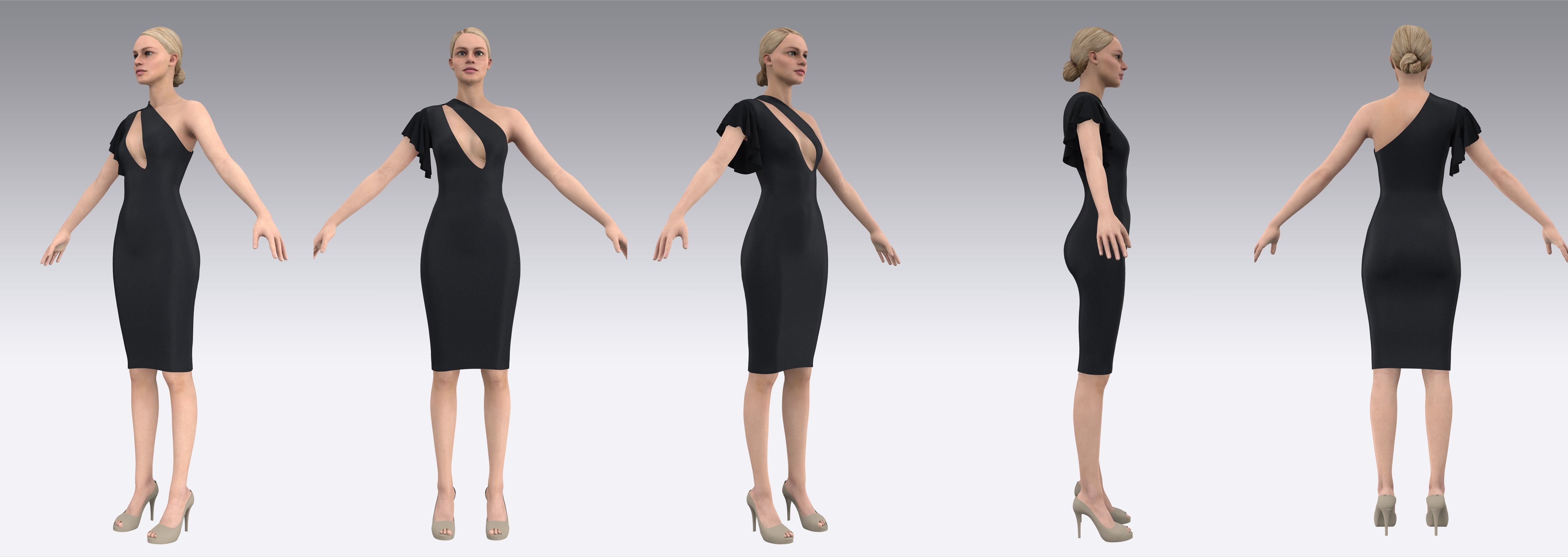 Dress Outfits MD CLO 3D ZPRJ ZPAC project files 3D model_4