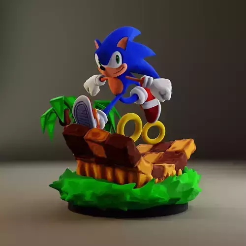 Sonic Green Hill Statue