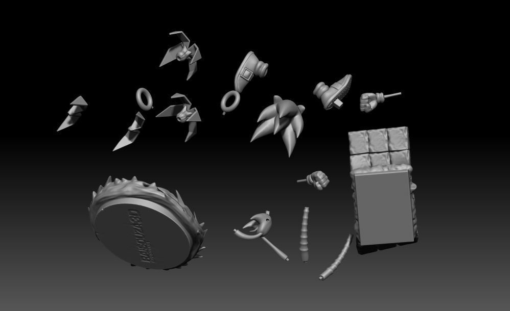 Sonic Green Hill Statue 3D print model_13