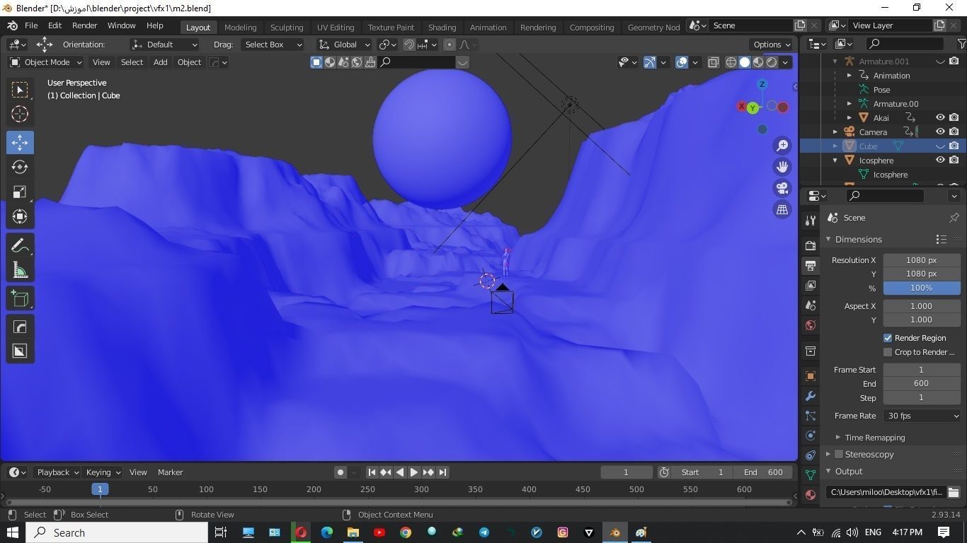 canyon landscape gameready Low-poly 3D model_4