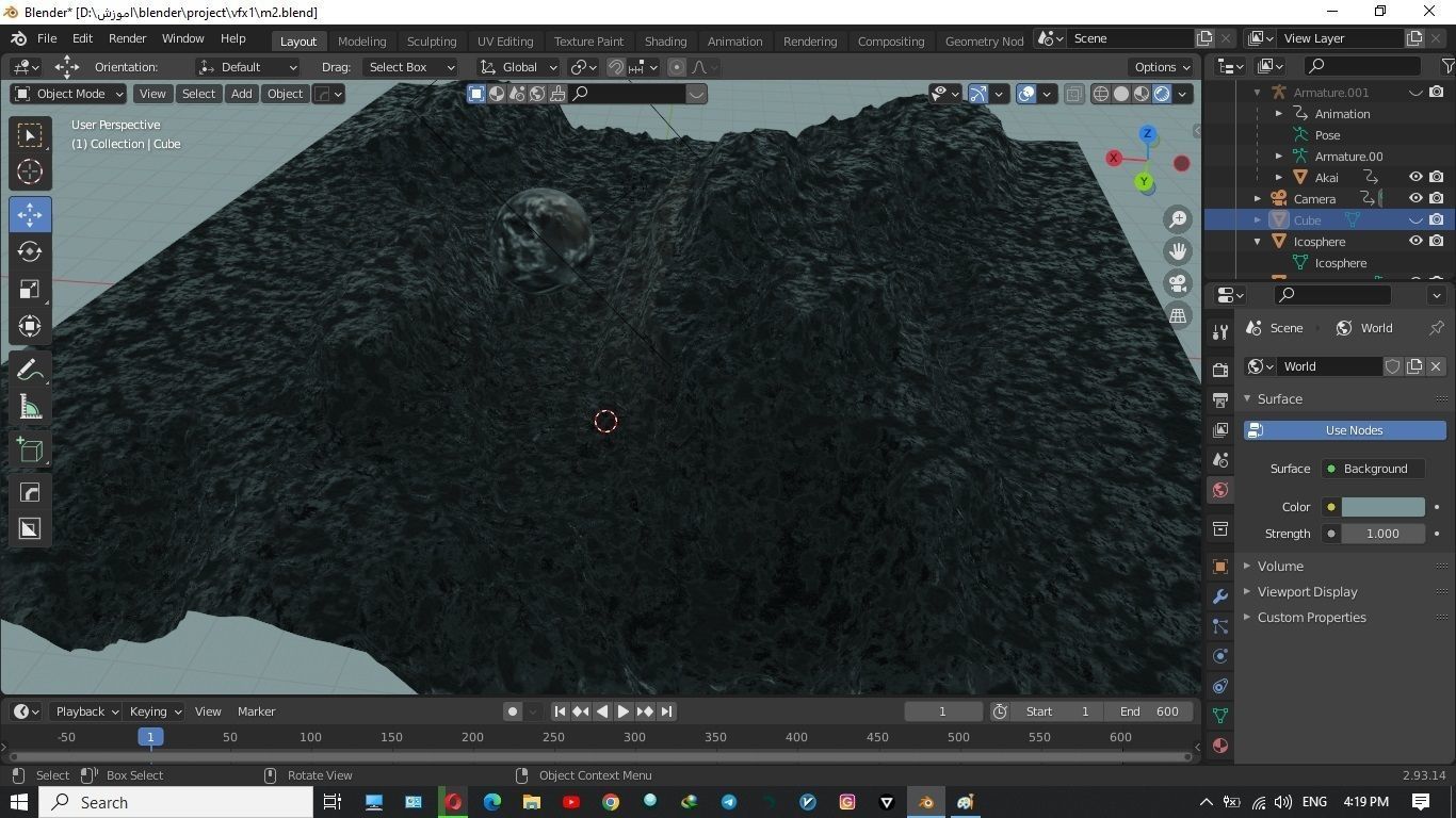 canyon landscape gameready Low-poly 3D model_6