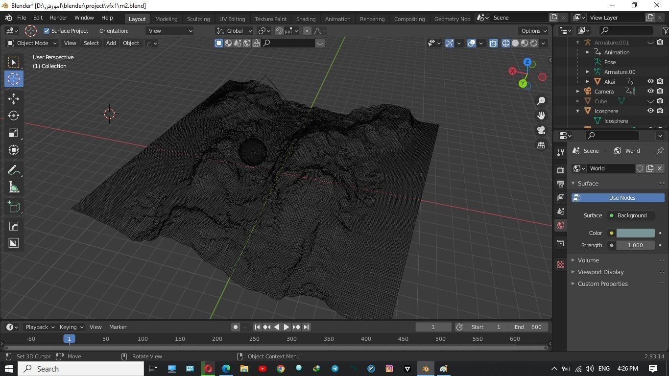 canyon landscape gameready Low-poly 3D model_7