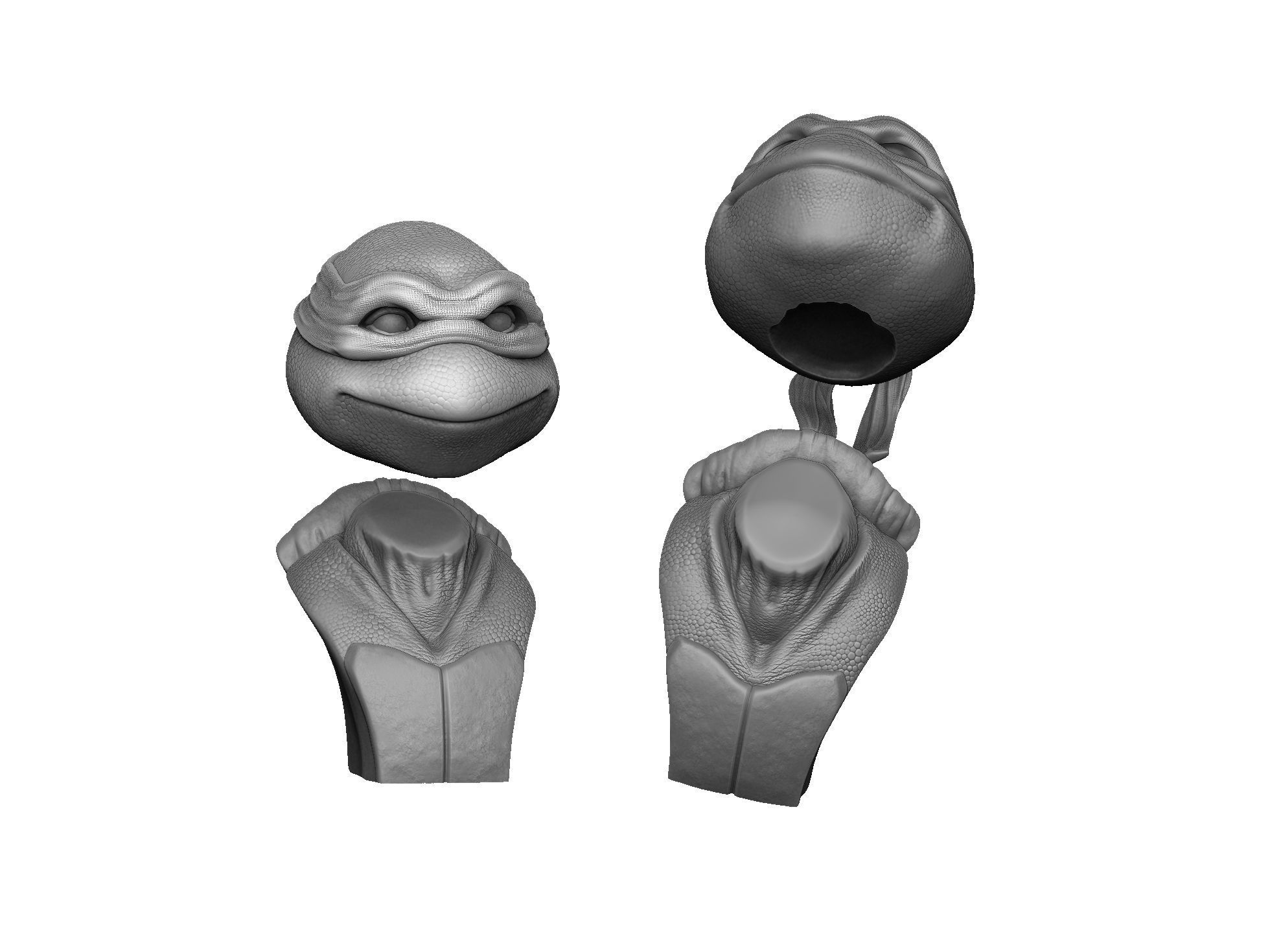 TURTLES 1990 BUSTS FOR 3D PRINT STL 3D print model_66