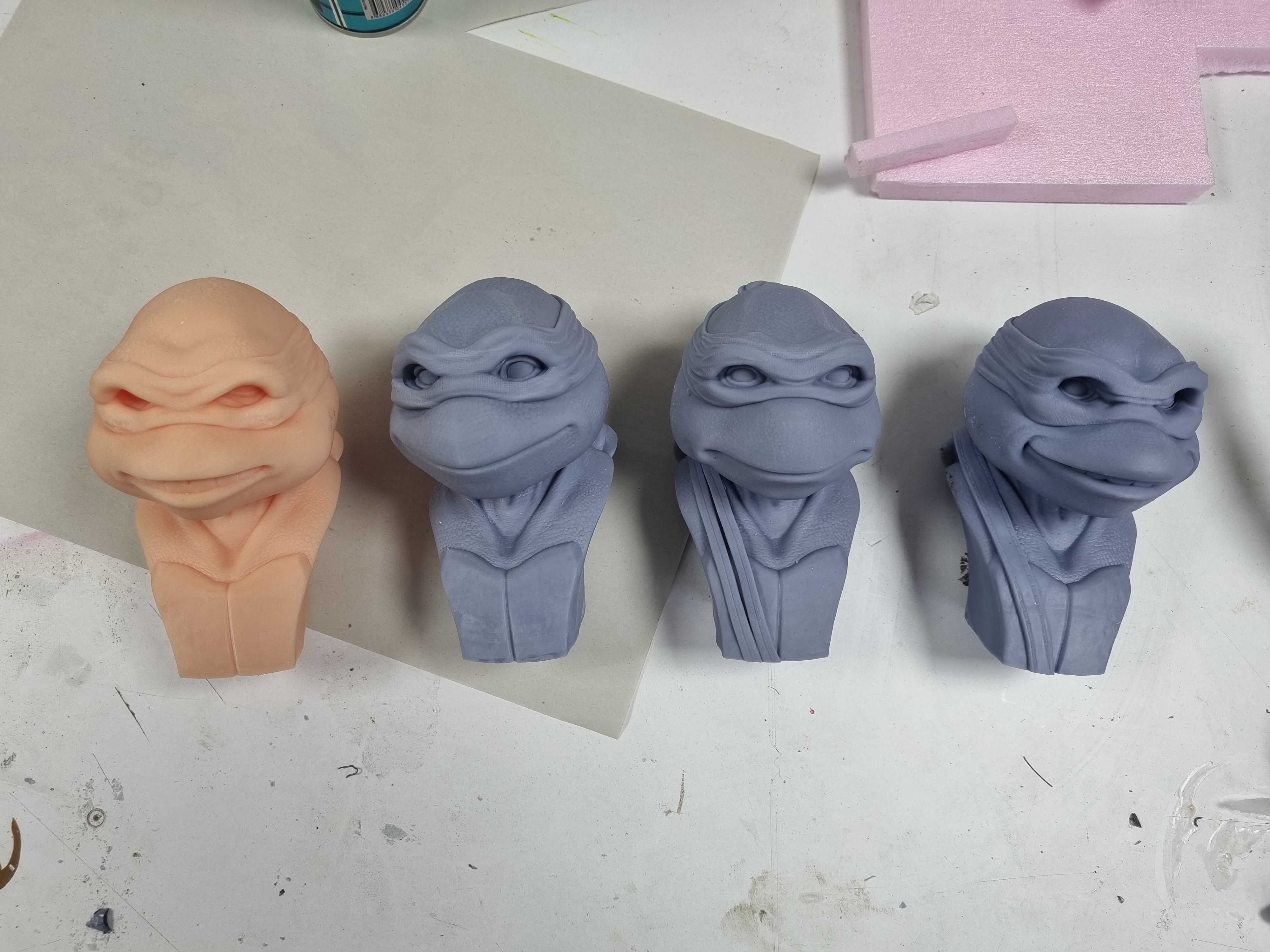 TURTLES 1990 BUSTS FOR 3D PRINT STL 3D print model_1