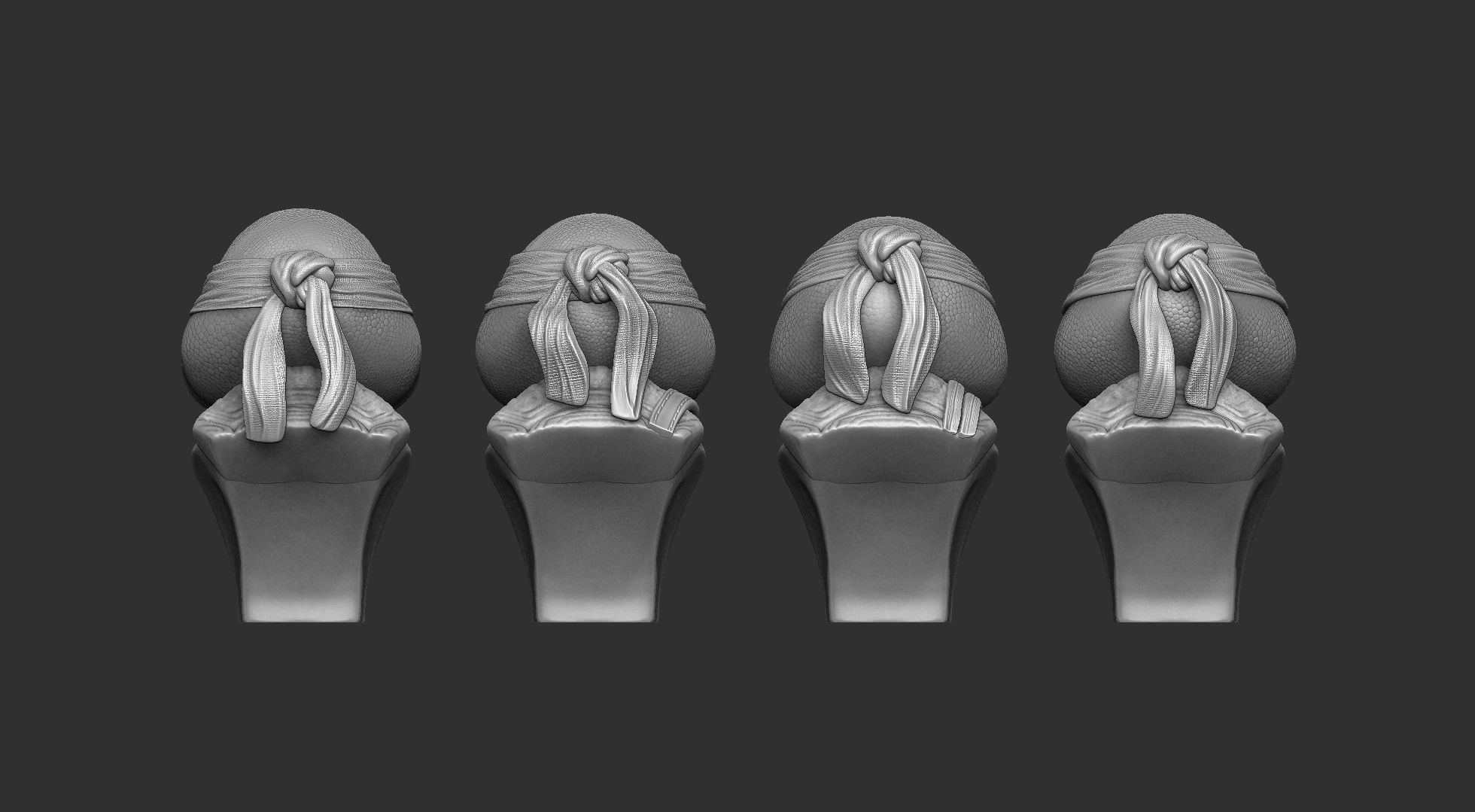 TURTLES 1990 BUSTS FOR 3D PRINT STL 3D print model_55