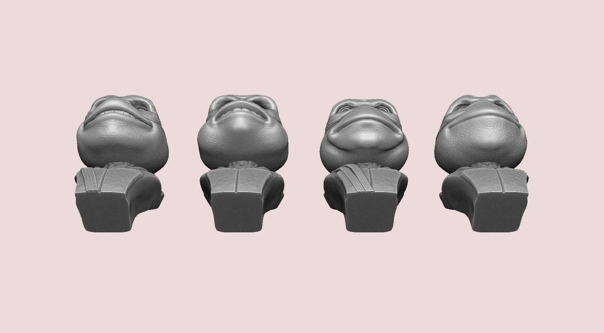 TURTLES 1990 BUSTS FOR 3D PRINT STL 3D print model_20