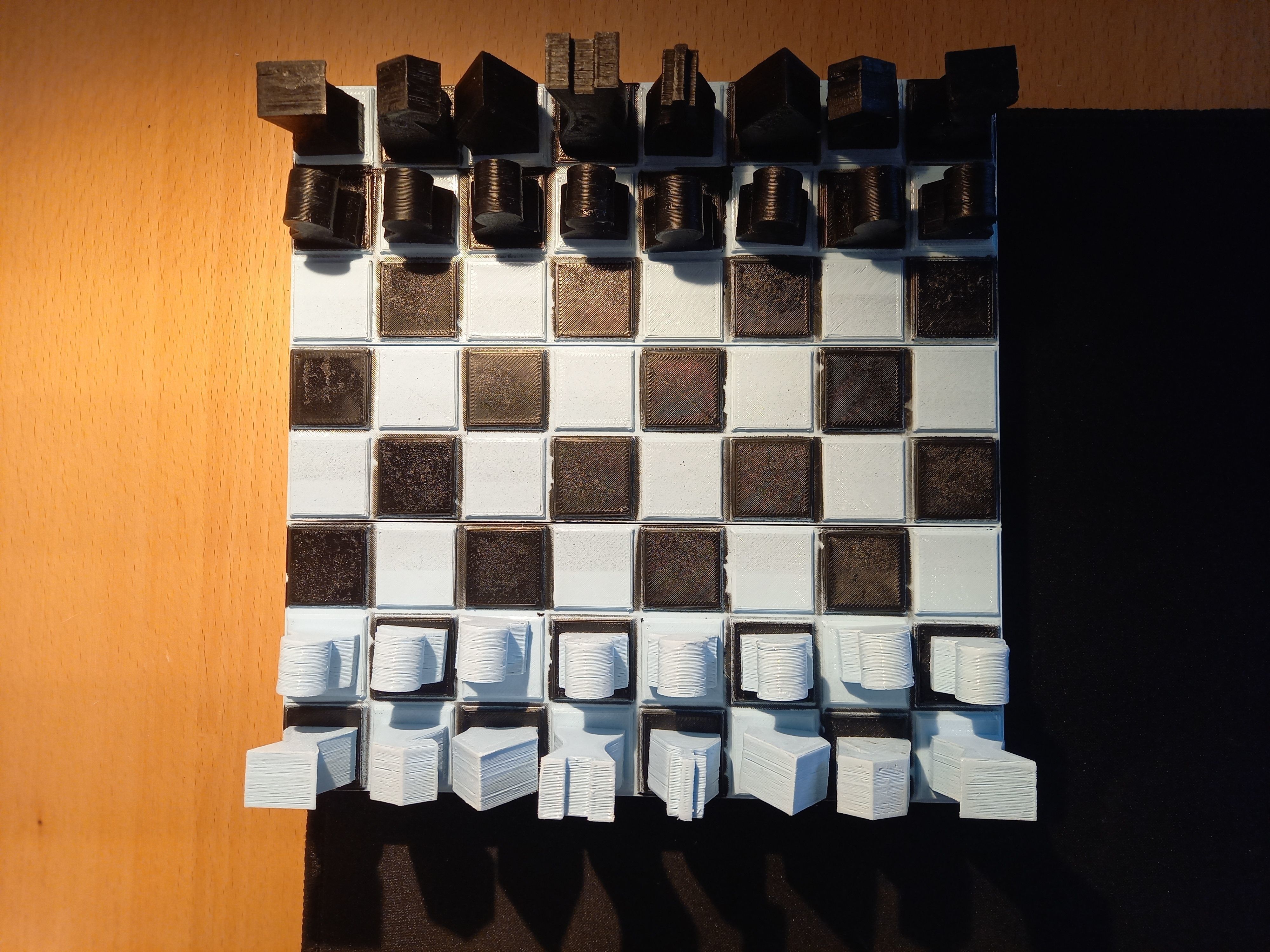 Chess - print in place set  3D print model_2