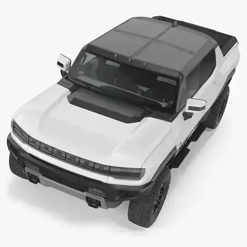 GMC Hummer EV PICKUP Lights Off Rigged for Maya