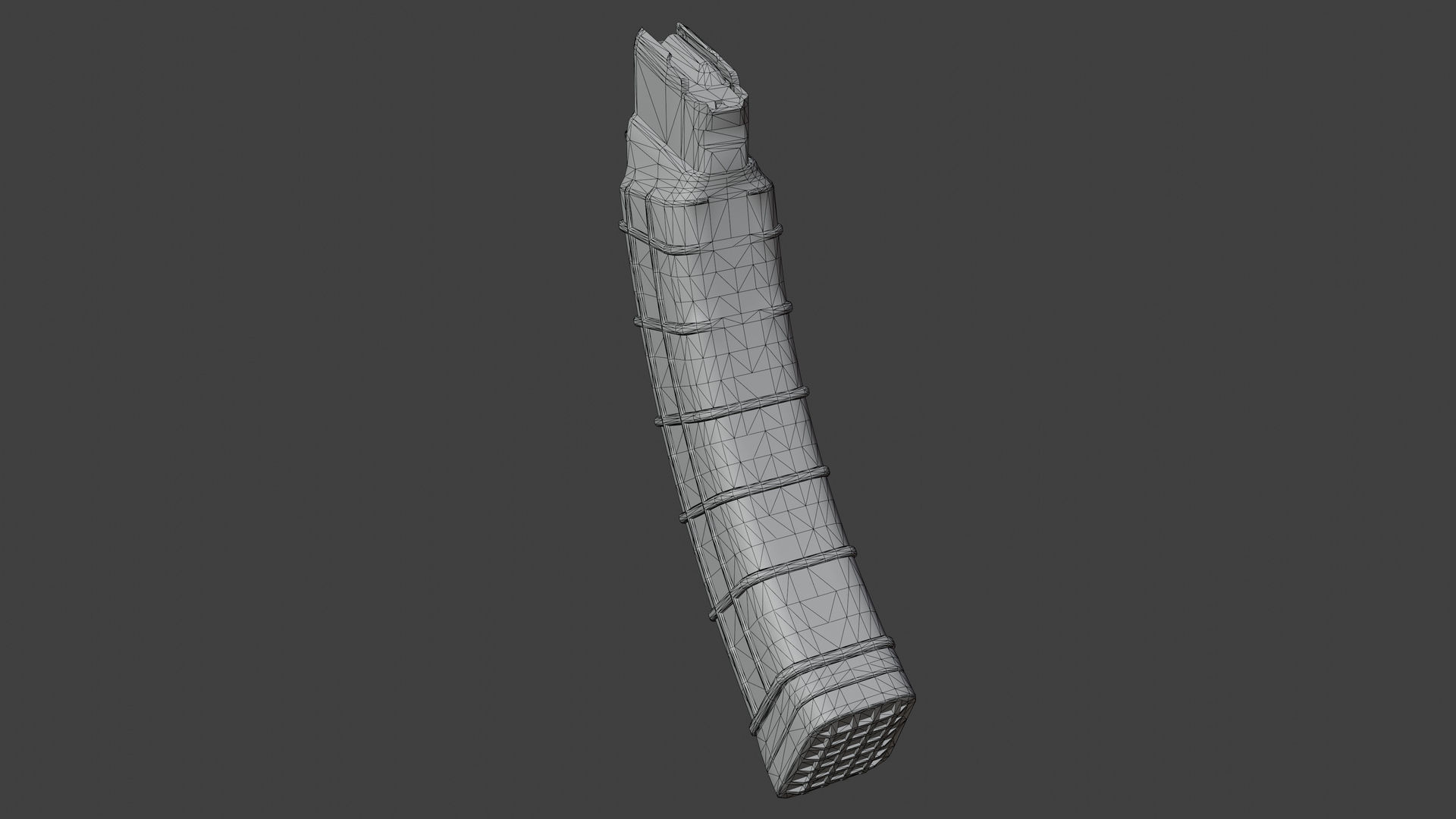 60 Round Quad AK magazine Low-poly 3D model_4