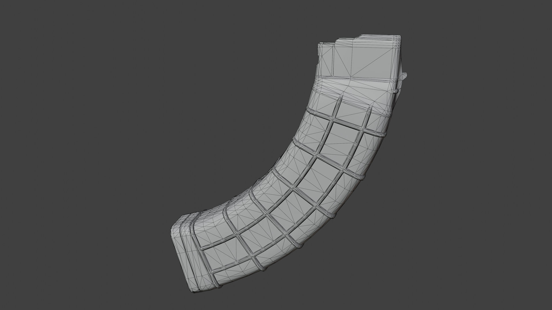 60 Round Quad AK magazine Low-poly 3D model_3