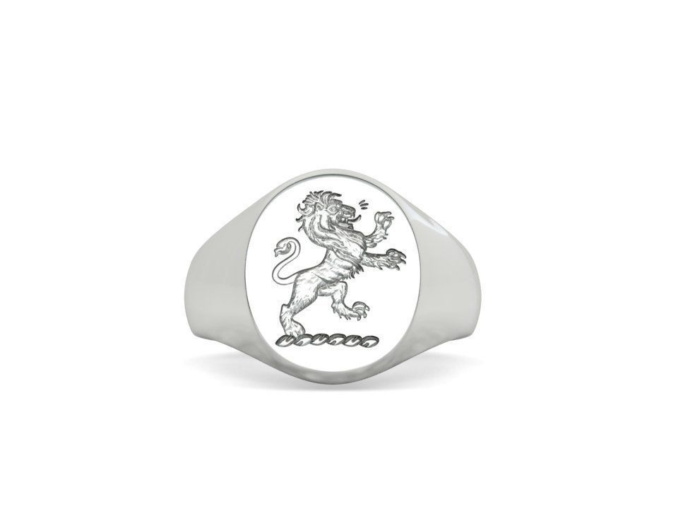 Scottish Rampant Lion Signet Ring Solid Ring 3dmodel 3D print model_35