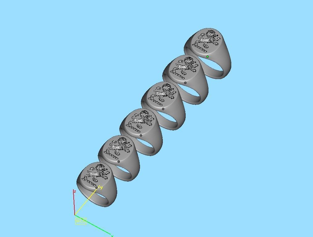 Scottish Rampant Lion Signet Ring Solid Ring 3dmodel 3D print model_10