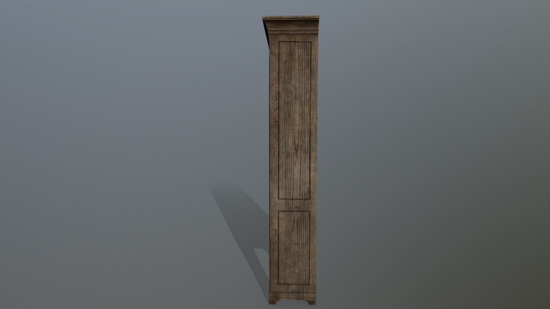 Cupboard 3 wooden bookcase Low-poly 3D model_7