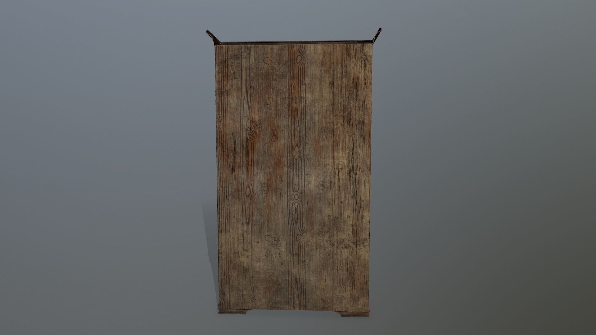 Cupboard 3 wooden bookcase Low-poly 3D model_5