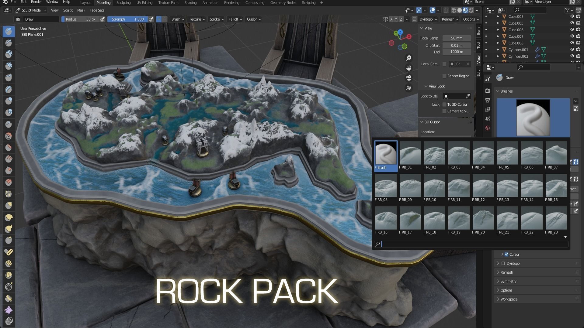 Blender 3  Stylized Map Room  3D Environment  Tutorial 3D model_10