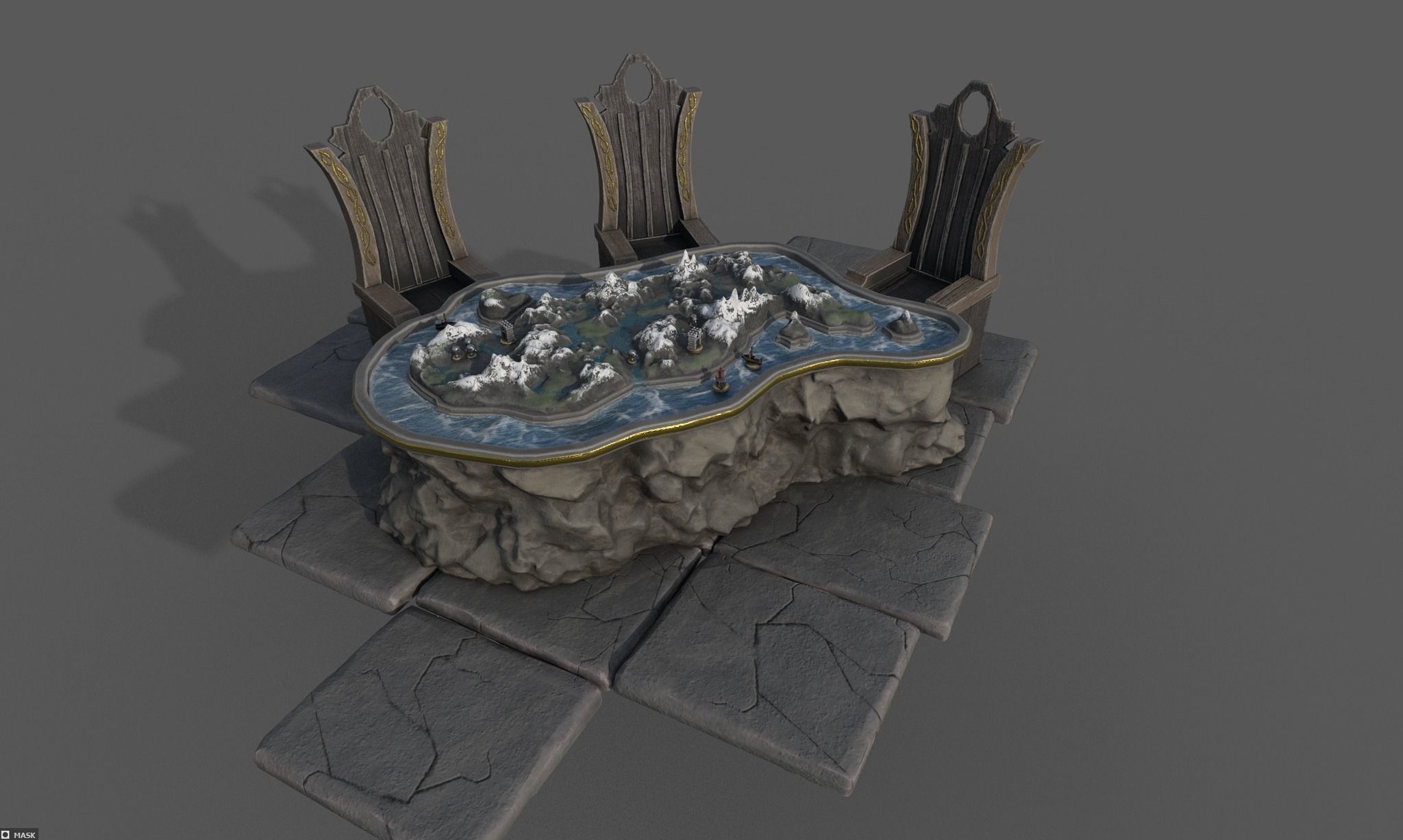 Blender 3  Stylized Map Room  3D Environment  Tutorial 3D model_6