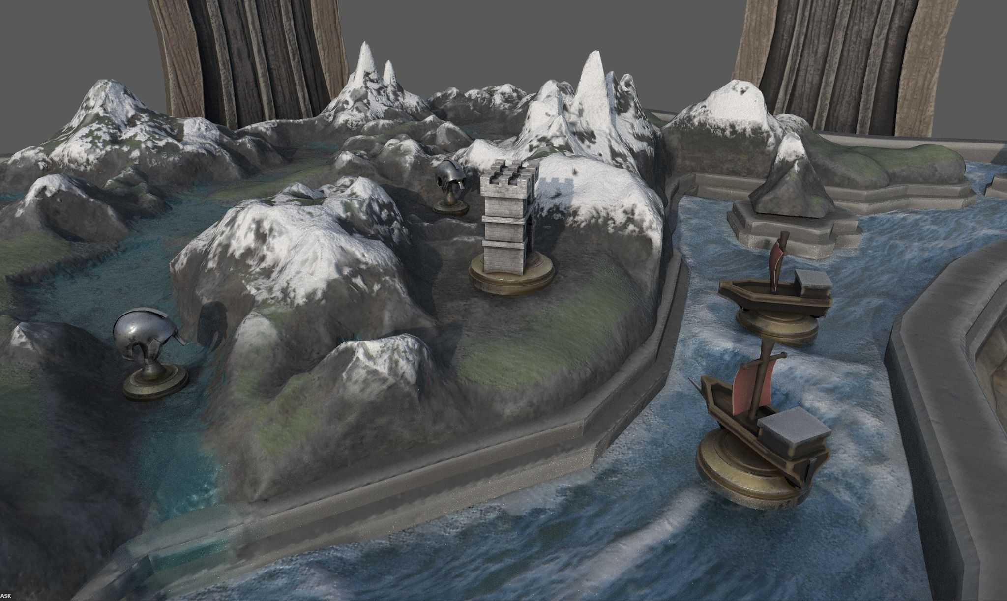 Blender 3  Stylized Map Room  3D Environment  Tutorial 3D model_9