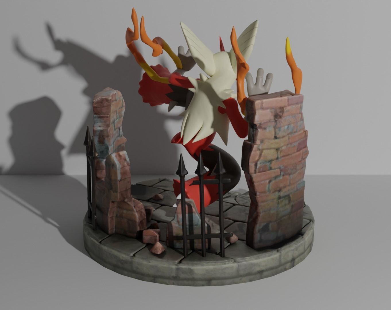 Mega Blaziken pokemon 3D print model 3D print model_2