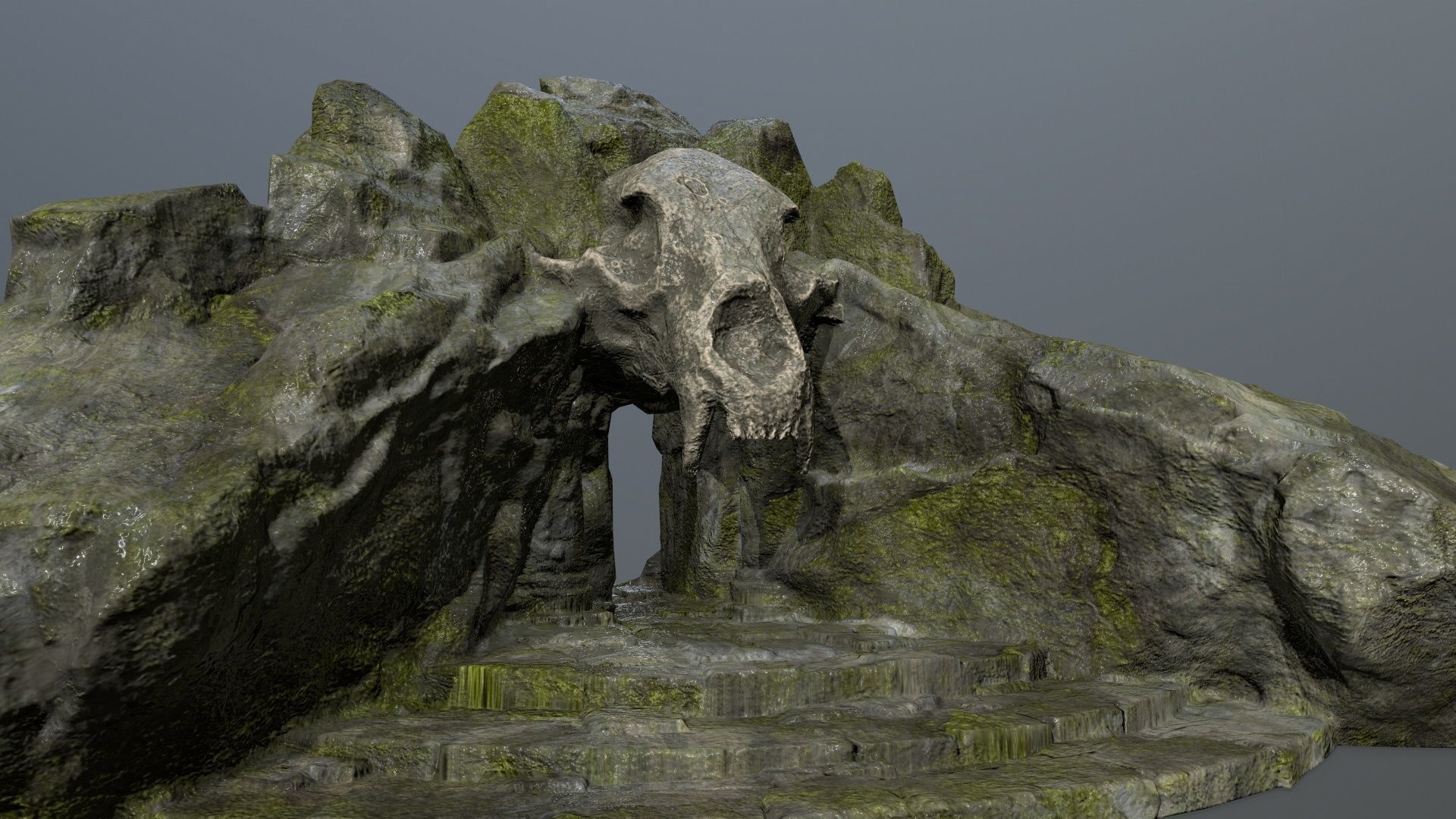 Skull Gate 6 Low-poly 3D model_10