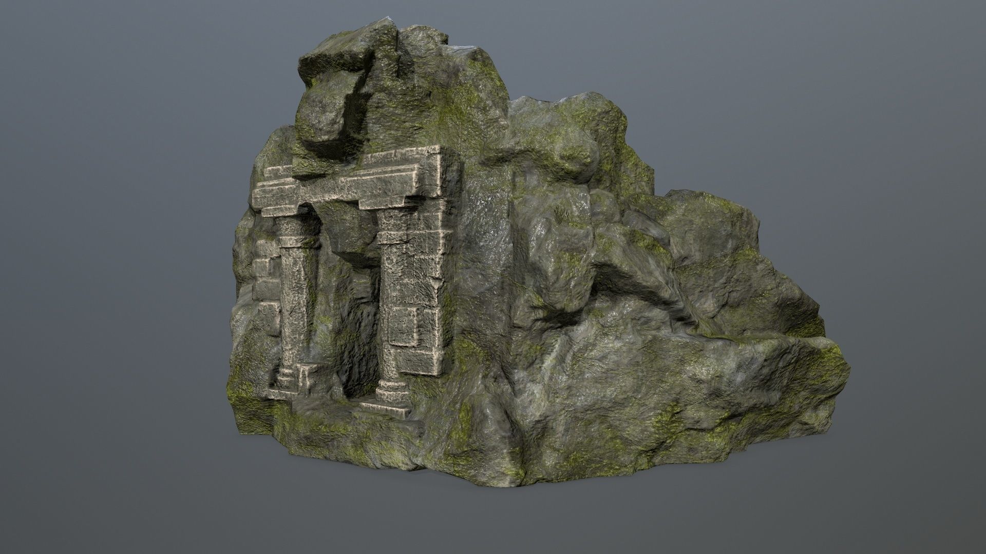 Skull Gate 6 Low-poly 3D model_5