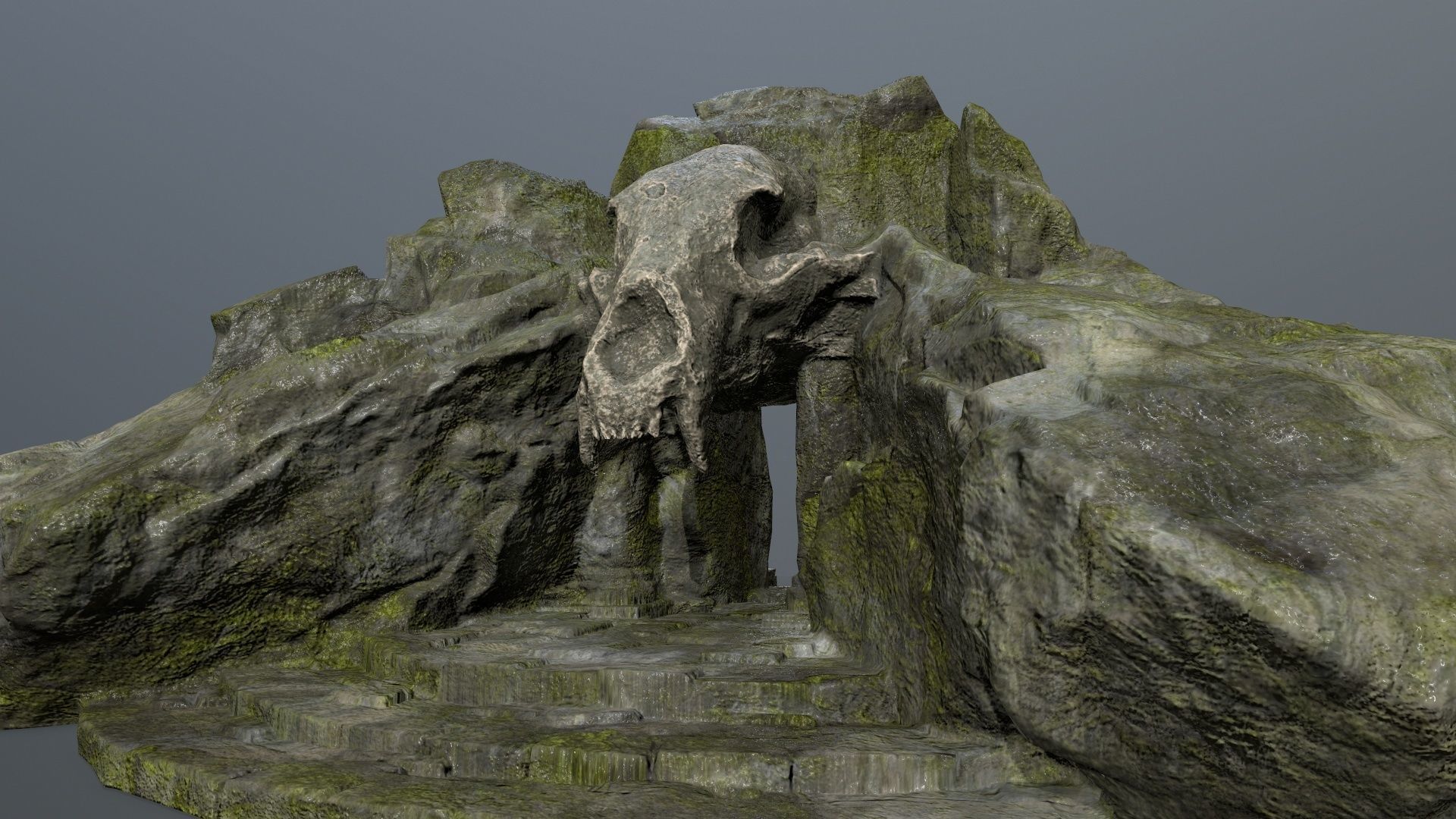 Skull Gate 6 Low-poly 3D model_11