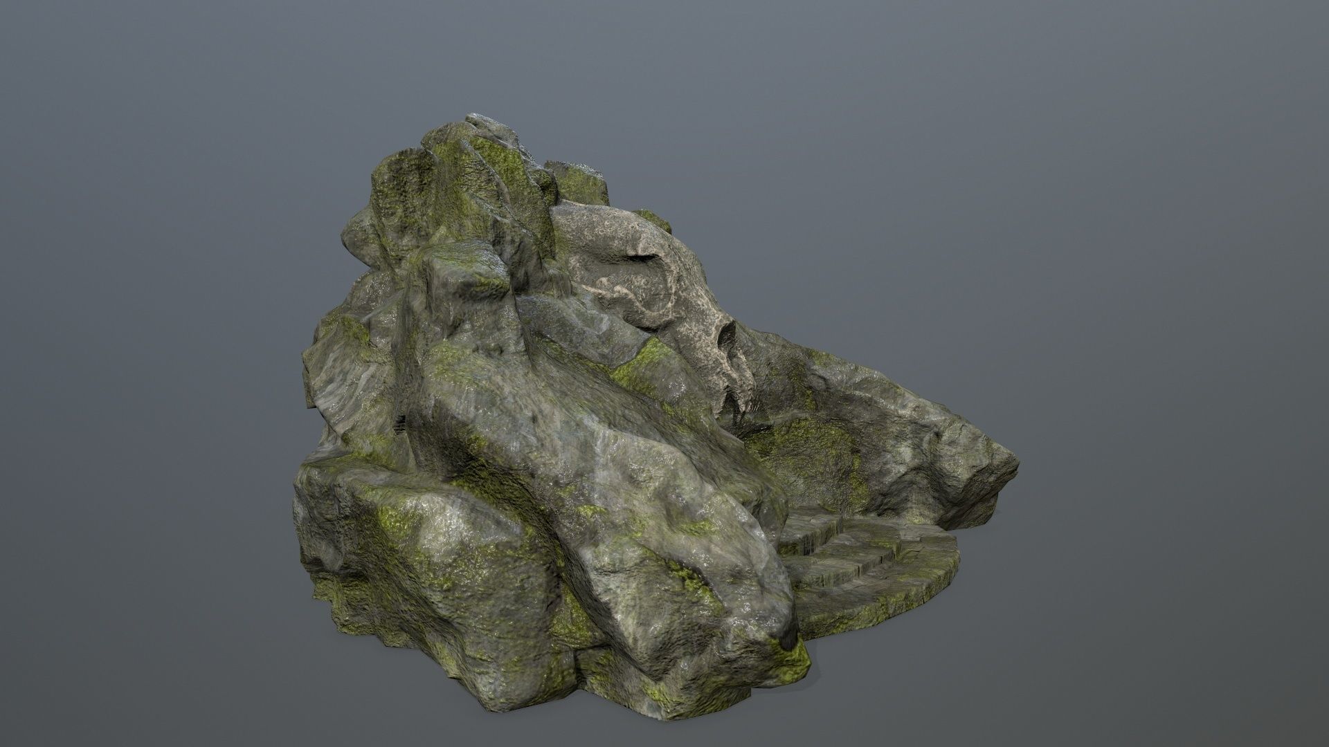 Skull Gate 6 Low-poly 3D model_3