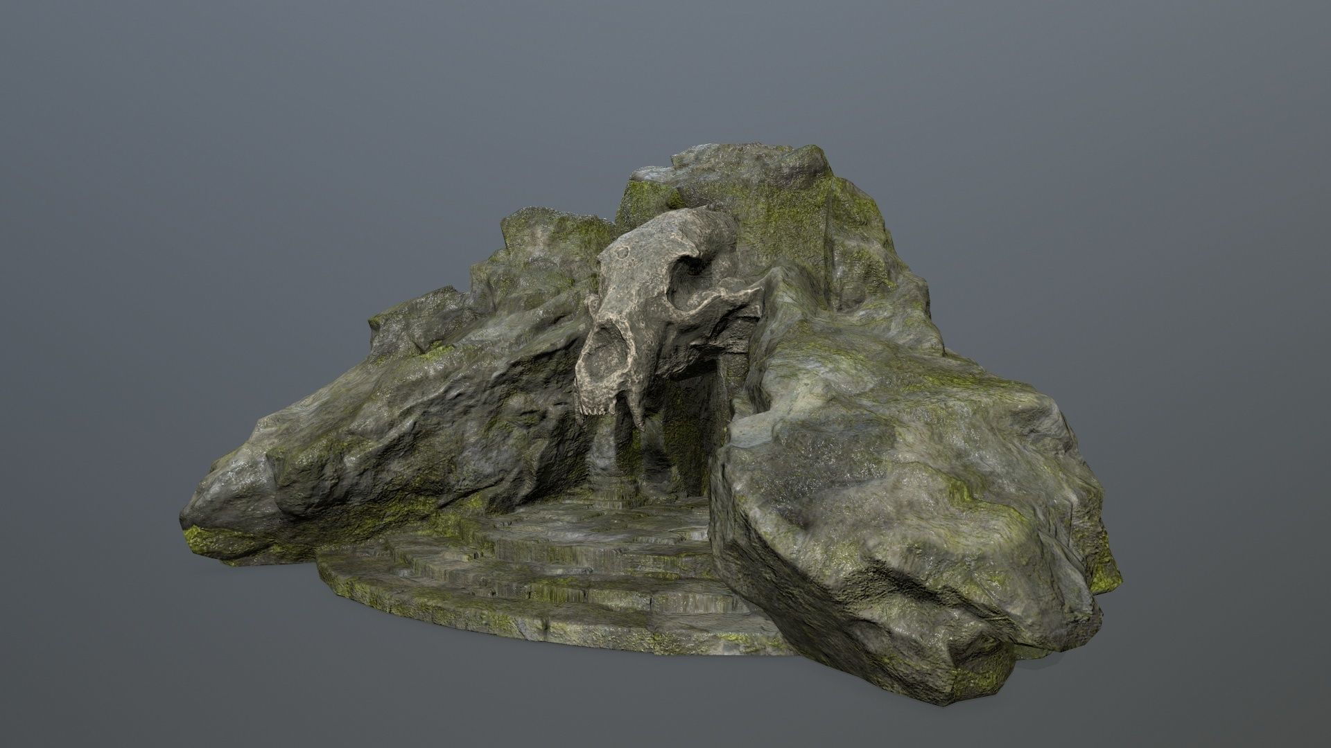 Skull Gate 6 Low-poly 3D model_9