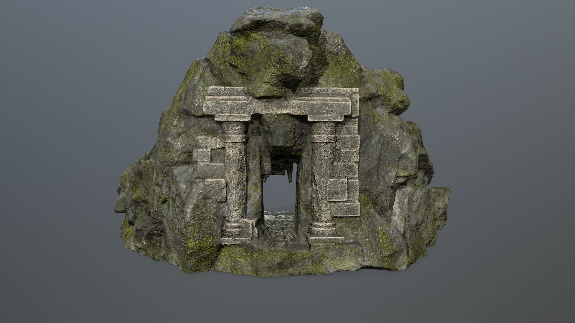 Skull Gate 6 Low-poly 3D model_6