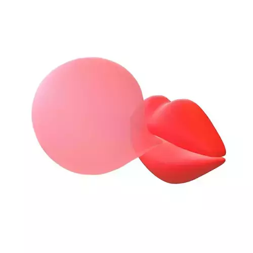 Cartoon Lips With Bubblegum v1 001