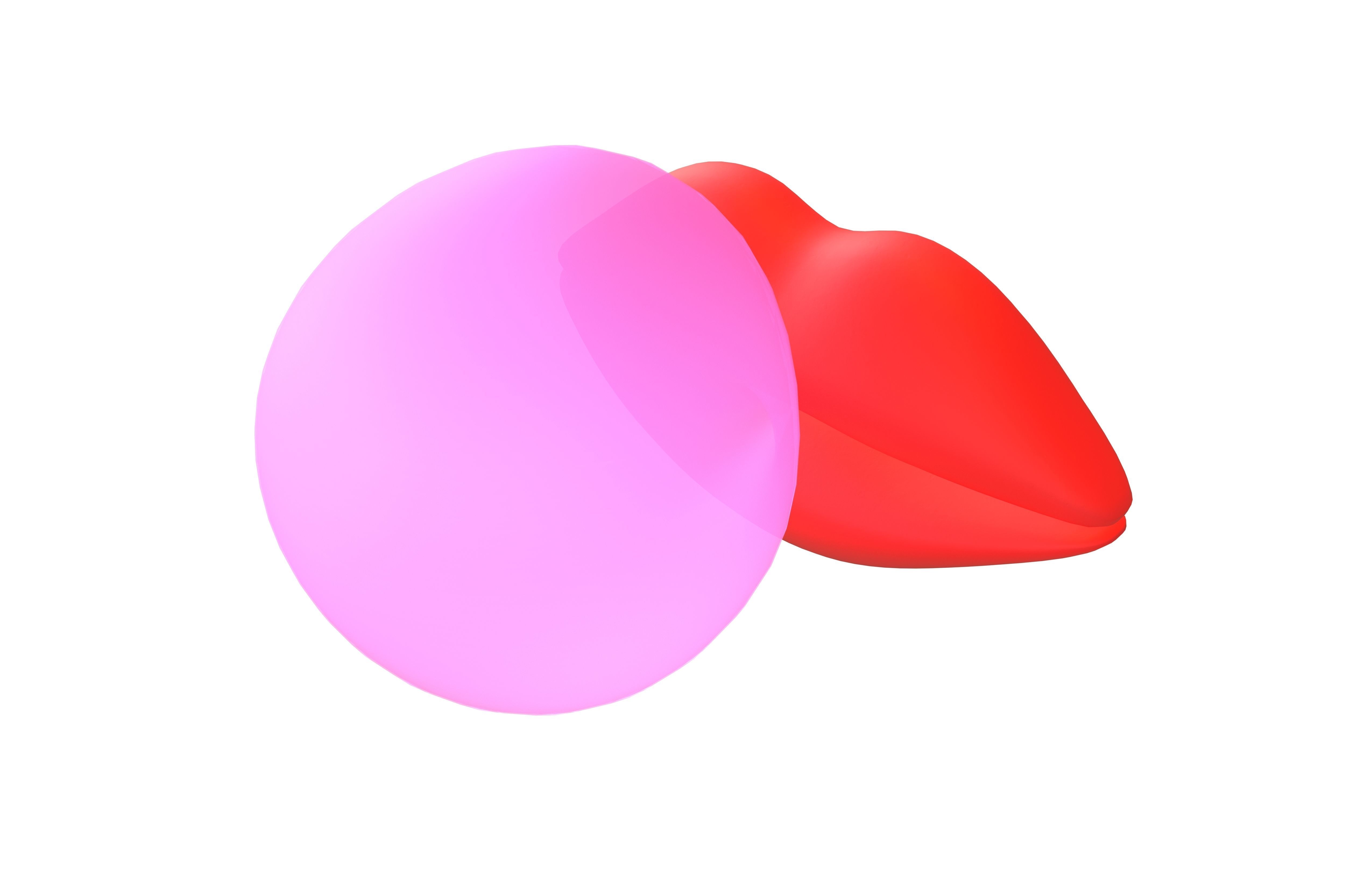 Cartoon Lips With Bubblegum v1 002 Low-poly 3D model_2