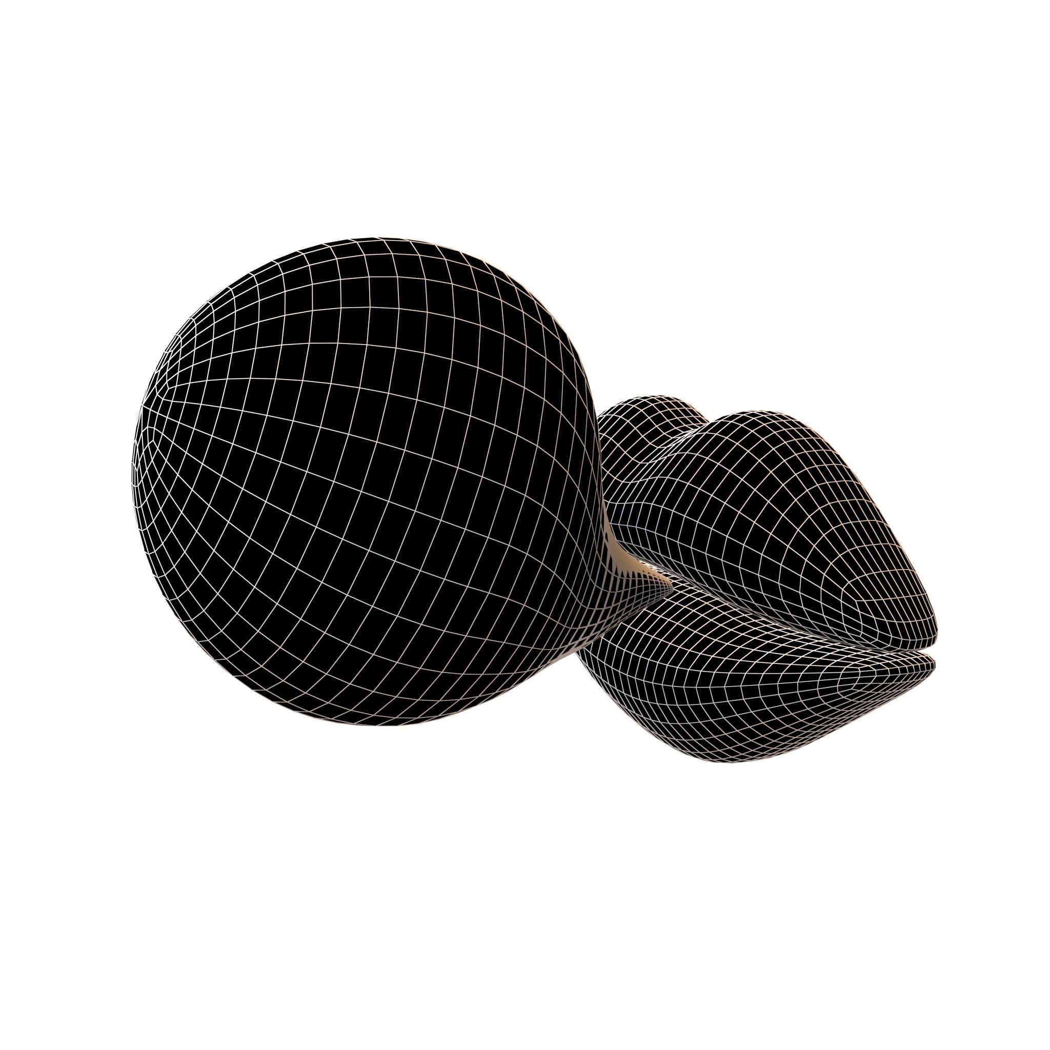 Cartoon Lips With Bubblegum v1 002 Low-poly 3D model_4